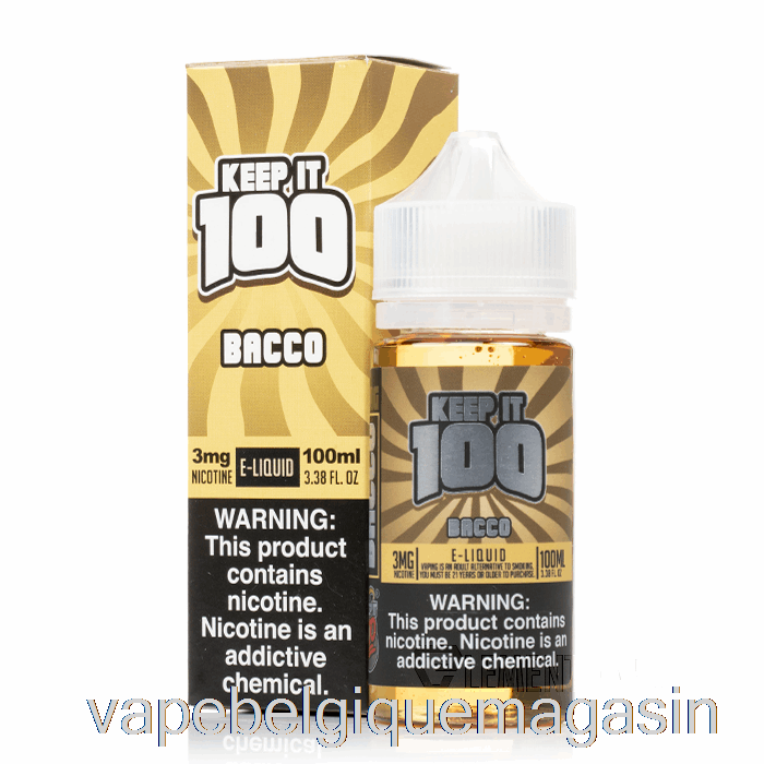 Vape Jetable Bacco - Keep It 100 - 100ml 6mg